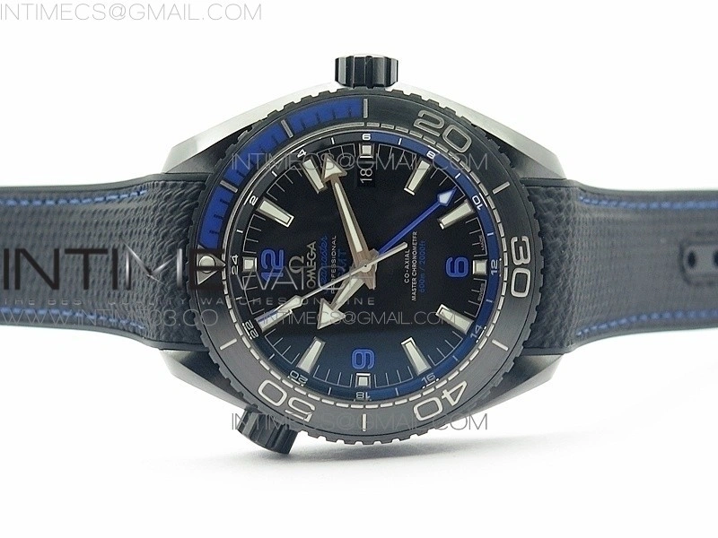 Planet Ocean 45.5mm Deep Black Real Ceramic VSF 1:1 Best Edition on Black Nylon Strap A8906 Super Clone